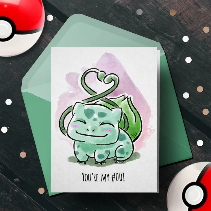 "You're my #001" - Pokemon Birthday, Valentines, Anniversary