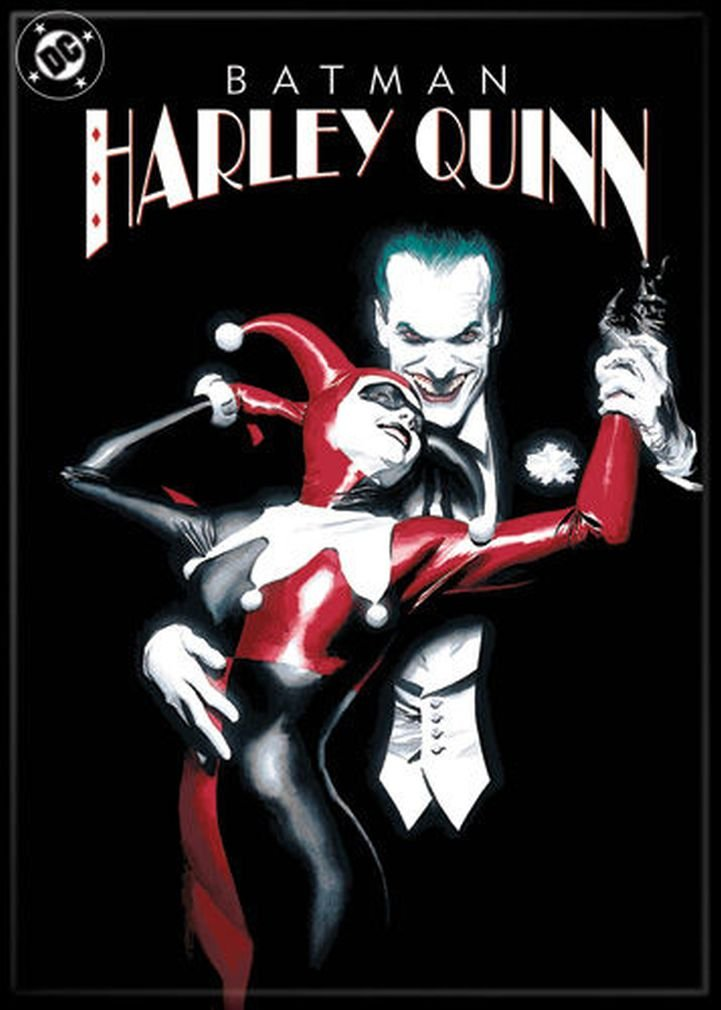 Batman Harley Quinn and Jokey Magnet
