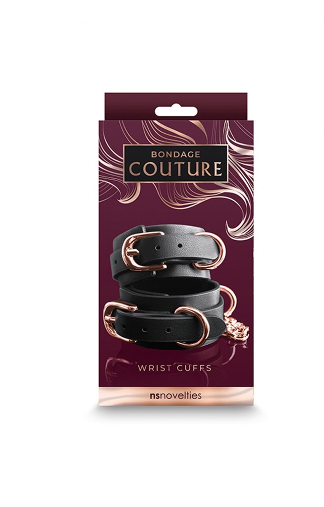 Bondage Couture Wrist Cuffs Black