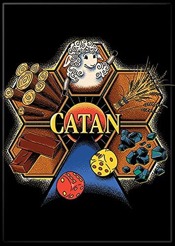 Catan On Black Carded Magnet