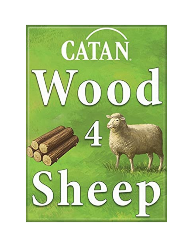 Catan Wood 4 Sheep Carded Magnet