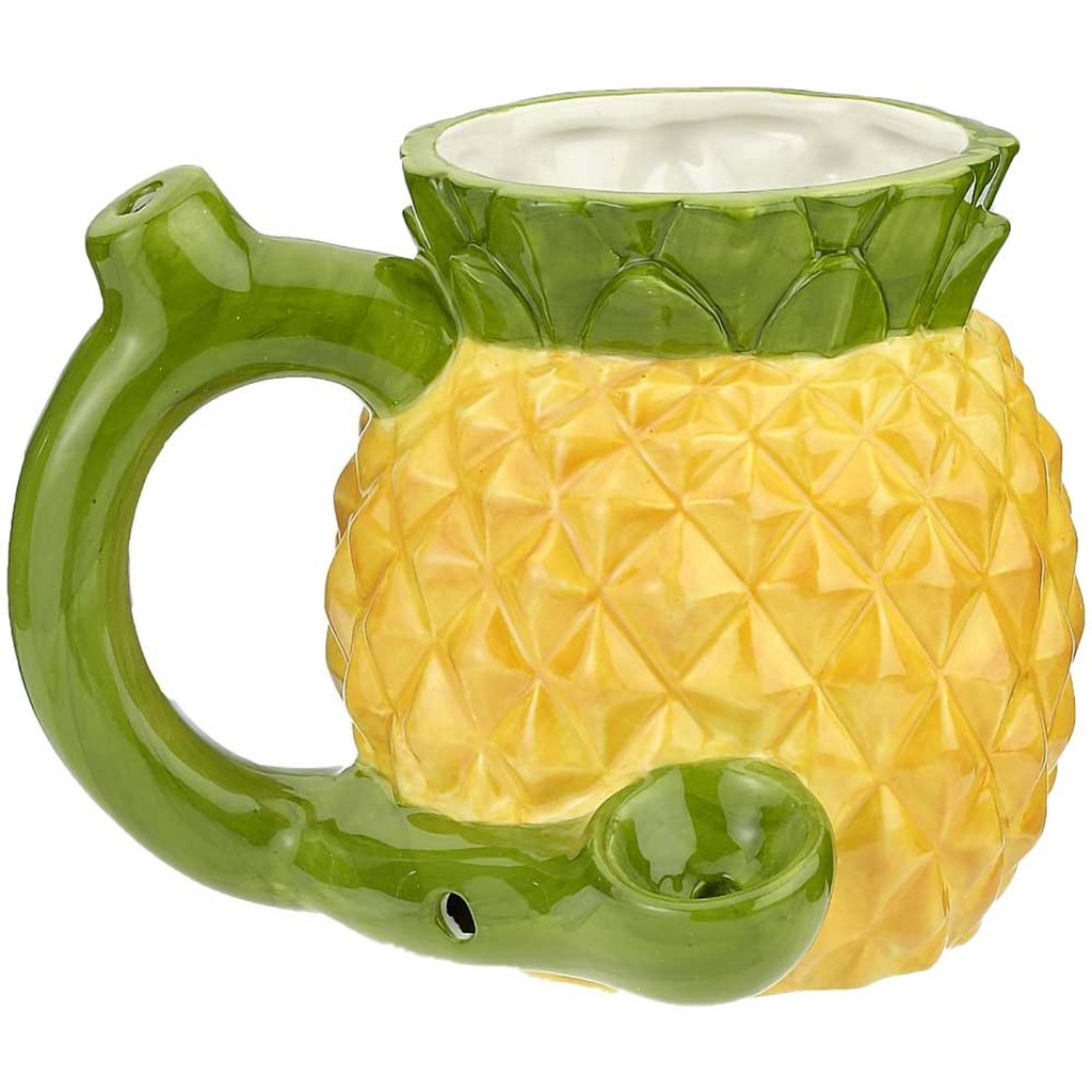 Ceramic Pineapple Mug Pipe 18oz