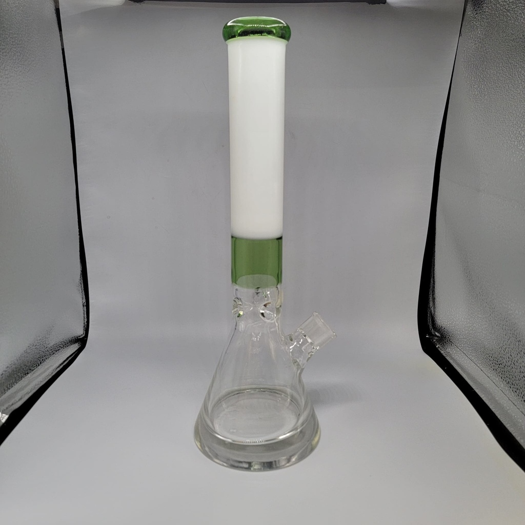 Brandless Superthick Beaker 16in - White & Green