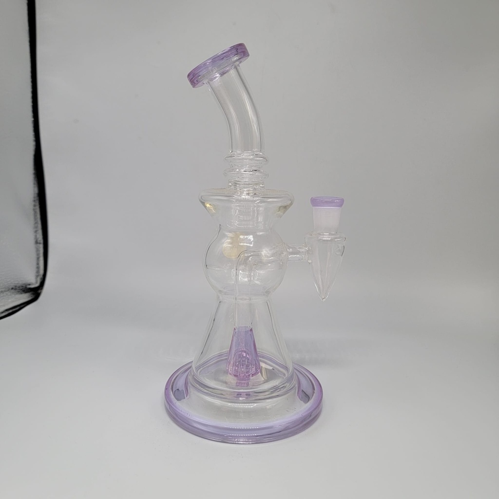 Brandless Slotted Perc with Reclaimer 9 inch - Purple Accents