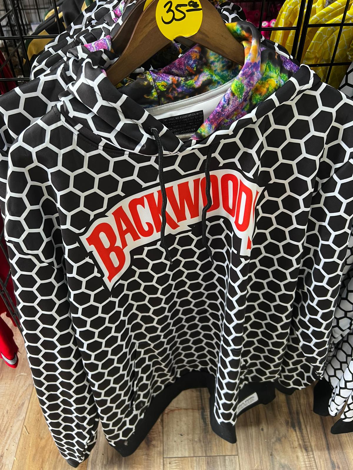 Backwoods  Black Honeycomb Hoodie (Medium)