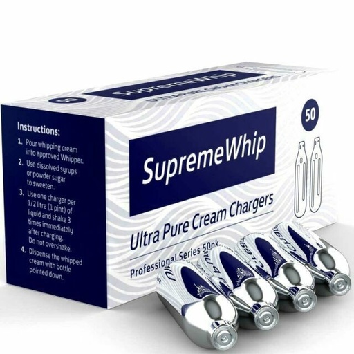 [supreme-whip-50ct] Supreme Whip 50 Pack N20 Ultra Pure Cream Chargers