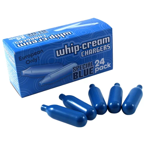 [811490000971] Special Blue Cream Chargers 24 Pack N20 Chargers