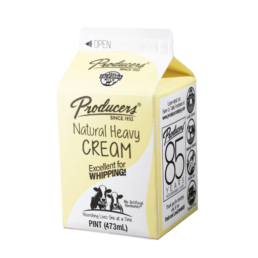 Producers Natural Heavy Cream Pint (473mL)